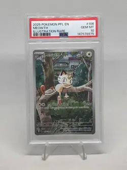 PSA 10 MEOWTH 106/094 ILLUSTRATION RARE PHANTASMAL FLAMES POKEMON 😍 - Image 1