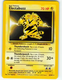 Electabuzz - 20/102 Base Set - Pokemon TCG - 1999 - Image 1