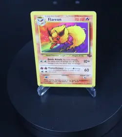 Flareon 19/64 Non Holo Rare Jungle Vintage WOTC 1999 Pokemon TCG MP - Image 3