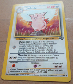 Clefable - 17/64 - Rare Non-Holo WOTC TCG—Jungle Set Pokemon Card - Image 5