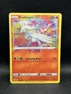 Reshiram 017/072 AMAZING RARE HOLO Shining Fates Pokemon TCG English Foil - Image 1