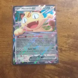 Pokemon Meowth EX 062/088 POR Rare Full Art Holo Basic HP170 Cat - Image 1