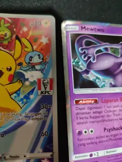 Pokemon KFC Pikachu Promo Limited Set Indonesia 2020 Moderately Played - LP - Image 3