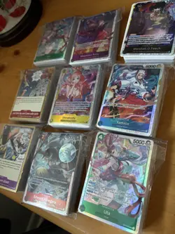 One Piece tcg Card Game 100 Cards Collection Mixed Lot w/ 10 FOIL 2SR Included - Image 1