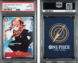 2024 ONE PIECE JAPANESE OP10-ROYAL BLOOD #005 SANJI ALTERNATE ART PSA10 - Image 3