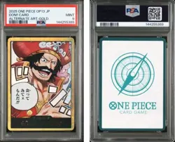 2025 ONE PIECE JAPANESE OP13-CARRYING ON HIS WILL DON!! CARD ALTERNATE ART-GOLD - Image 3