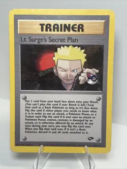 HP+ Lt. Surge's Secret Plan 107/132 Gym Challenge AUTHENTIC Pokemon Card - Image 1