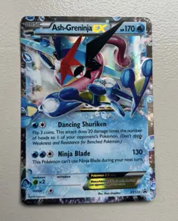 Ash-Greninja EX XY133 Pokemon XY Promo Ultra Rare Card Holo LP+ - Image 1