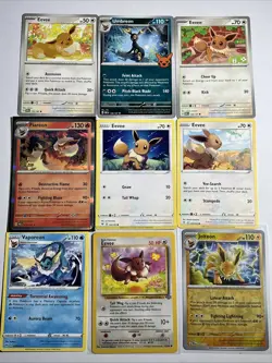 Pokemon TCG Eeveelutions 27 Card Lot Eevee Jolteon Vaporeon Flareon Umbreon - Image 2