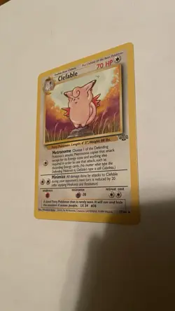 NM (Unlimited) Pokemon CLEFABLE Card JUNGLE Set 17/64 Non-Holo Rare WOTC - Image 2