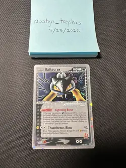 Rocket's Raikou ex 108/107 EX Deoxys Secret Rare Holo 100 HP Pokemon Card - Image 1