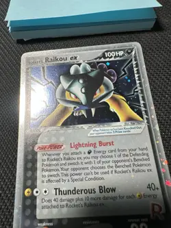 Rocket's Raikou ex 108/107 EX Deoxys Secret Rare Holo 100 HP Pokemon Card - Image 3