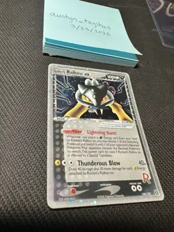 Rocket's Raikou ex 108/107 EX Deoxys Secret Rare Holo 100 HP Pokemon Card - Image 5
