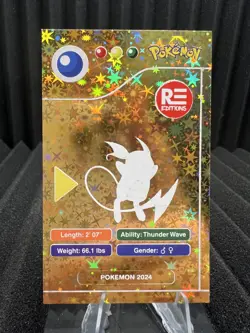 Raichu #26 - Gold Holo - Pokedex Black Kanto 2024 - Pokemon Card - Image 2