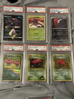 Pokemon PSA Graded Holo Lot 6 Cards - Darkrai, Genesect, Vileplume, Sun & Moon - Image 1