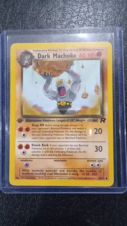 Pokemon TCG Dark Machoke 1st Edition| Team Rocket 40/82 Mint Condition Vintage - Image 1