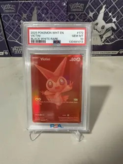 Pokemon Victini Full Art Black White Rare White Flare #172 PSA 10 Gem Mint - Image 1