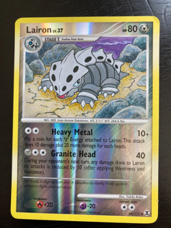 Pokemon Rising Rivals Reverse-Holo Lairon Lv.37 44/111. Excellent Condition - Image 1