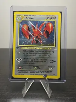 Scizor 1st Edition - 10/75 - Pokemon Neo Discovery 2001, Holo, WOTC LP+/NM - Image 3