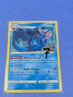 Vaporeon - SWSH072 - Holo Promo Sword & Shield Promos - Pokemon - NM - Image 3