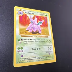 Pokemon Nidorino Base Set Shadowless 037/102 MP - Image 2