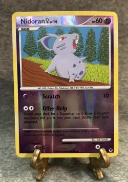 Nidoran F Common Reverse Holo Rising Rivals 71/111 LP Pokemon TCG - Image 1