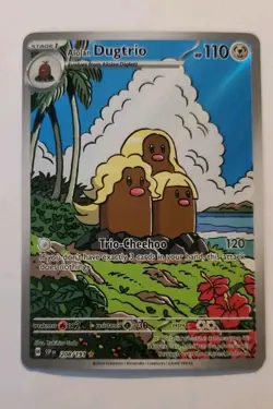 Pokemon TCG Alolan Dugtrio 208/191 Illustration Rare Surging Sparks NM - Image 1