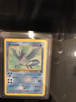 Pokemon TCG Articuno 17/62 Unlimited Non-Holo Rare Fossil Set 1999 - MP - Image 1