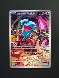 Team Rocket's Wobbuffet 203 (Pokemon Center Exclusive) Destined Rivals Promo NM - Image 1