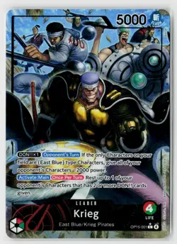 One Piece Kreig op15-001 Alternate Art Leader NM English - Image 1