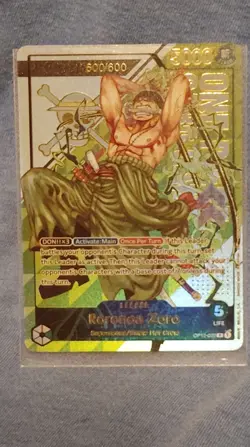 One Piece CCG Roronoa Zoro Leader Foil Card OP1-039 English - Image 1