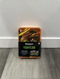 Magic The Gathering Teenage Mutant Ninja Turtles Tin 3 Boosters Michelangelo - Image 1