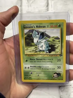 Pokemon Gym Challenge Giovanni's Nidoran 75/132 Common Vintage Nintendo NM/MT - Image 4