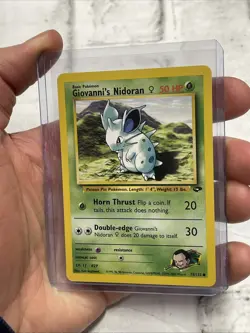 Pokemon Gym Challenge Giovanni's Nidoran 75/132 Common Vintage Nintendo NM/MT - Image 5