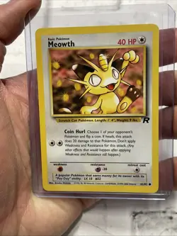 Pokemon Meowth Team Rocket Set 2000 Common Card 62/82 NM Condition Vintage WOTC - Image 1