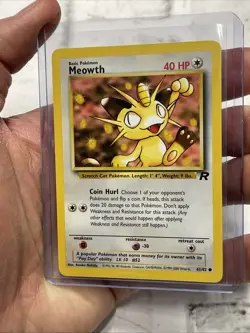 Pokemon Meowth Team Rocket Set 2000 Common Card 62/82 NM Condition Vintage WOTC - Image 2