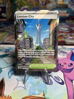Pokemon Lumiose City 111/088 Full Art Holo Secret Rare Trainer Stadium English - Image 1
