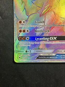 Lycanroc GX 155/147 Pokemon Rare Rainbow Burning Shadows Pokemon LP FAST SHIP!! - Image 5
