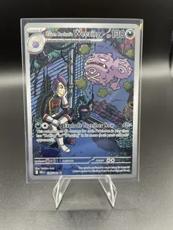 Pokemon Team Rocket's Weezing 199/182 Sv10 Destined Rivals Holo Illustration Ra… - Image 1