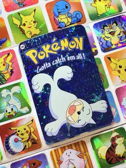 Pokemon 151 Vintage Pocket Monsters Vending HOLO Prism Sticker 2000 Nintendo - Image 4