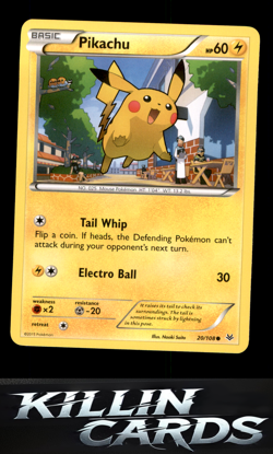 Pikachu 20/108 Pokemon Common XY - Roaring Skies Card NM - Image 1