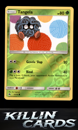Reverse Holofoil Tangela 1/214 Pokemon Common SM - Lost Thunder Card NM - Image 1