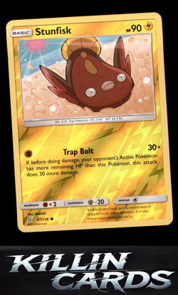 Reverse Holofoil Stunfisk 67/236 Pokemon Common SM - Unified Minds Card NM - Image 1