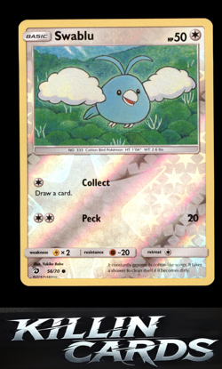 Reverse Holofoil Swablu (56) 56/70 Pokemon Common Dragon Majesty Card NM - Image 1