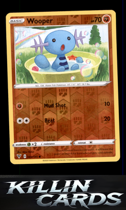 Reverse Holofoil Wooper 083/185 Pokemon Common SWSH04: Vivid Voltage Card LP - Image 1