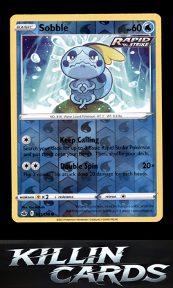 Reverse Holofoil Sobble 041/198 Pokemon Common SWSH06: Chilling Reign Card NM - Image 1