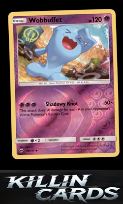 Reverse Holofoil Wobbuffet 49/147 Pokemon Uncommon SM - Burning Shadows Card NM - Image 1