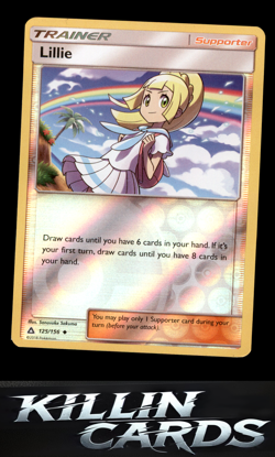 Reverse Holofoil Lillie 125/156 Pokemon Uncommon SM - Ultra Prism Card NM - Image 1