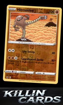 Reverse Holofoil Hitmonlee 094/202 Pokemon Uncommon SWSH01: Sword & Shield Base - Image 1