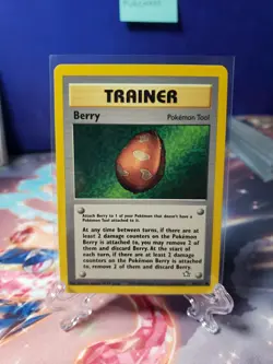Berry 99/111 Pokemon Card Neo Genesis Common Trainer Lightly Played - Image 1